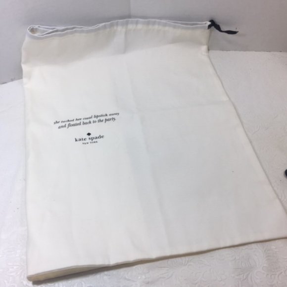 Kate Spade Drawstring Extra Large Dust Bag White 19.5x17.5 - Picture 1 of 5